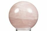 Polished Rose Quartz Sphere - Madagascar #323573-1